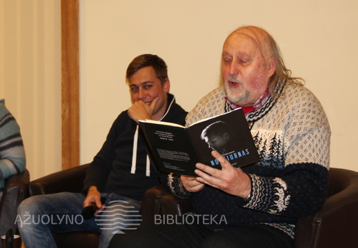 Režisierius Gytis Padegimas ir aktorius Dovydas Stončius