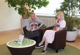 Autorė Živilė Galdikienė ir knygų tinklaraštininkė Greta Brigita