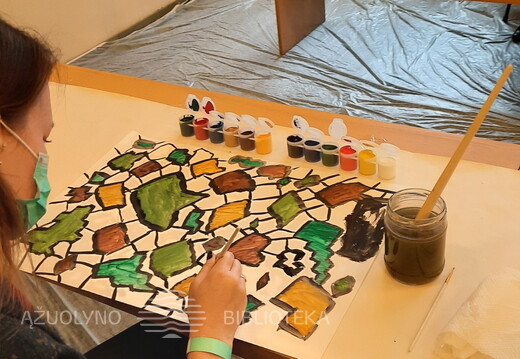 Dailės terapijos užsiėmimas su neuroedukatore Rimante Tamoliūniene