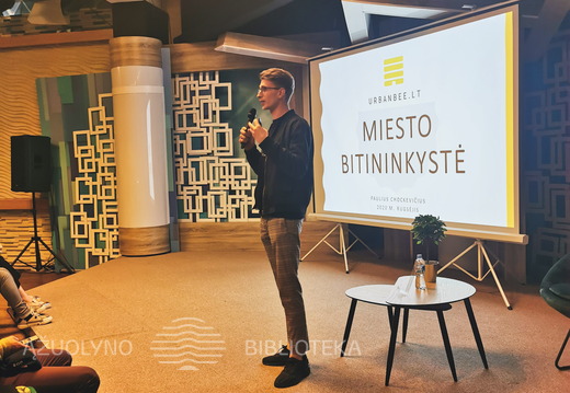 Miesto bitininkystės ir medaus produktų pristatymas su iiniciatyvos Urbanbee.lt sumanytojais