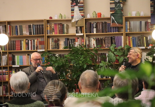 Knygos autorius Regimantas Dima bei renginio svečias Audrys Karalius