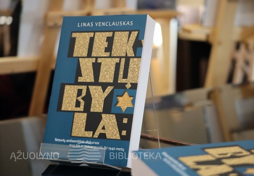 Dr. Lino Venclausko knygos „Tekstų byla. Lietuvių antisemitinis diskursas nuo XIX a. antros pusės iki 1940 metų“ pristatymas